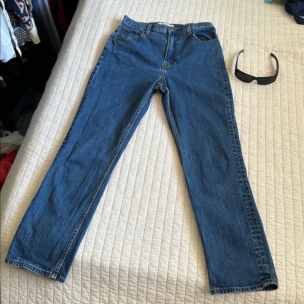 Abercrombie The Ankle Straight Ultra High Rise Curve Love - Picture 2 of 13